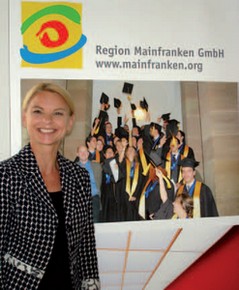 Asa Petersson Geschäftsführerin der Region Mainfranken GmbH, freut sich auf die vier nachhaltigsten mainfränkischen Unternehmen, die im November im Kulturspeicher ausgezeichnet werden.